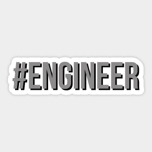 #engineer in gray Sticker
